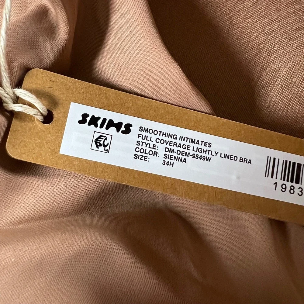 SKIMS Womens Smoothing Intimates Full Coverage Lightly Lined Bra Sienna Size 34H